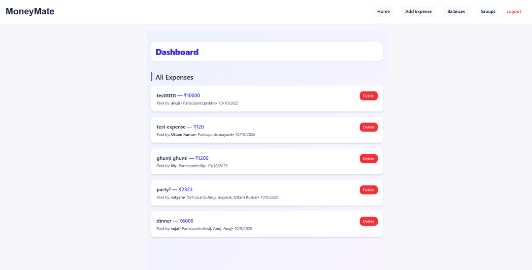 MoneyMate (Currently building it !!)